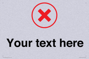 Custom plain background, red cross in a circle sign